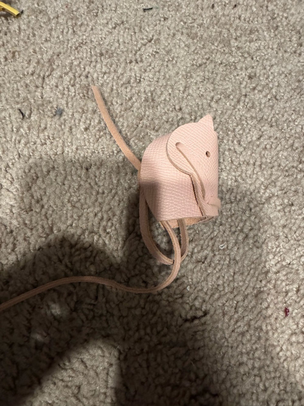 Pink Leather Horse Charm